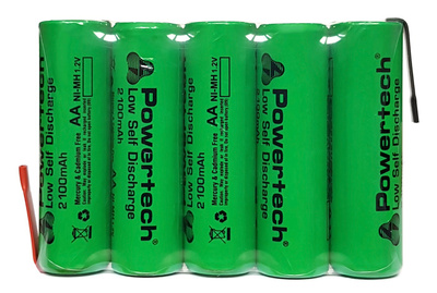 POWERTECH επαναφορτιζόμενη μπαταρία PT-795 2100mAh, AΑ HR6, 5τμχ
