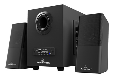 POWERTECH ηχεία Premium sound PT-846, 16W, USB/SD/FM/BT, remote, μαύρα