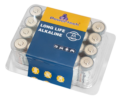 POWERTECH Long Life Αλκαλικές μπαταρίες PT-947, AA LR6 1.5V, 24τμχ