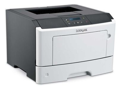 LEXMARK used Printer MS410DN, laser, monochrome, low toner/drum