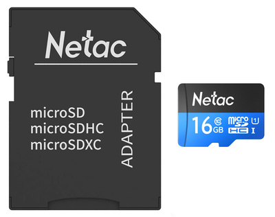 NETAC κάρτα μνήμης MicroSDHC P500 Standard, 16GB, 90MB/s, Class 10