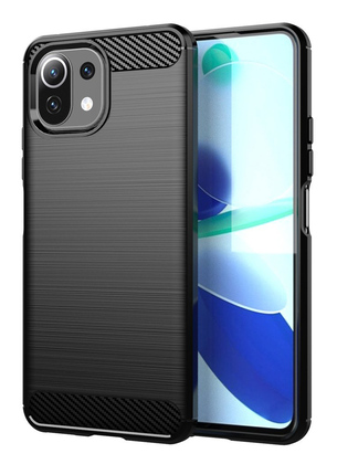 POWERTECH θήκη Carbon MOB-1713 για Xiaomi Mi 11 Lite 5G, μαύρη