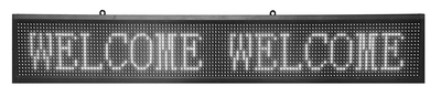 Πινακίδα LED κυλιόμενων μηνυμάτων LED105041, WiFi, 105x41cm, IP65, λευκό