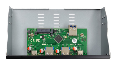 POWERTECH front panel 5.25" σε 2x USB 3.1 & 2x USB-C, VL820