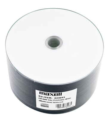 MAXELL CD-R 80min, 52x speed, 700ΜΒ, printable, 50τμχ Shrink pack