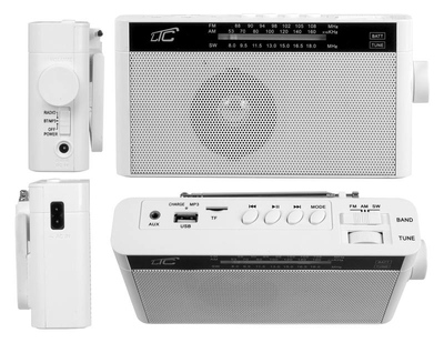 LTC φορητό ραδιόφωνο & ηχείο LXLTC2028B, BT/USB/TF/AUX, λευκό