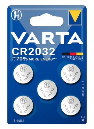 VARTA μπαταρία λιθίου CR2032, 3V, 5τμχ