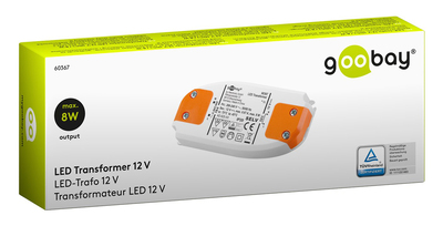 GOOBAY μετασχηματιστής LED 60367, 12V, 8W, IP20