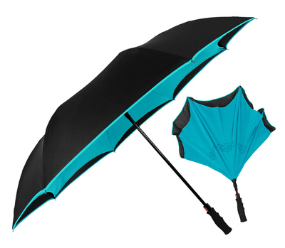 Ομπρέλα αντίστροφης δίπλωσης PB24-022 με αντιολισθητική λαβή, μπλε