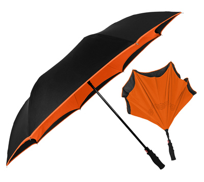 Ομπρέλα αντίστροφης δίπλωσης PB24-022 με αντιολισθητική λαβή, πορτοκαλί