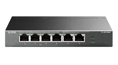 TP-LINK desktop switch TL-SF1006P, 6-Port 10/100Mbps, 4x PoE+, Ver. 1.0