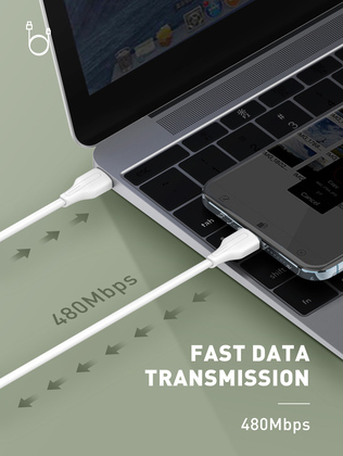 LDNIO καλώδιο Lightning σε USB-C LC121I, 30W PD, 1m, λευκό