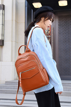 ROXXANI γυναικεία τσάντα πλάτης LBAG-0022, καφέ
