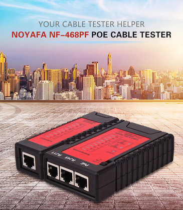 NOYAFA tester καλωδίων δικτύου NF-468PF για PoE RJ45 & RJ11