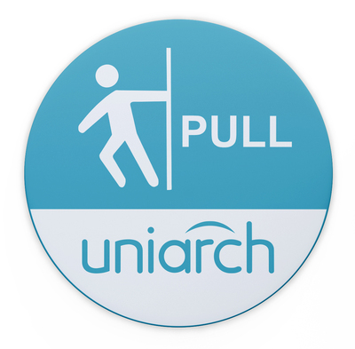 UNIARCH αυτοκόλλητο Pull HW200223, Φ 12cm