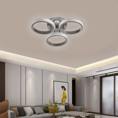 POWERTECH LED φωτιστικό οροφής HLL-0116, 24W, 4000K, Φ36x9cm, γκρι