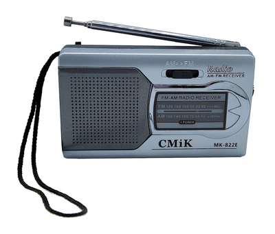CMIK φορητό ραδιόφωνο MK-822E με θύρα ακουστικών 3.5mm, γκρι