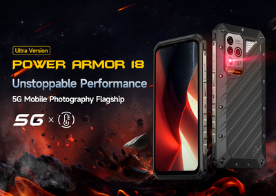 ULEFONE smartphone Power Armor 18 Ultra, 5G, 6.58", 12/512GB, μαύρο