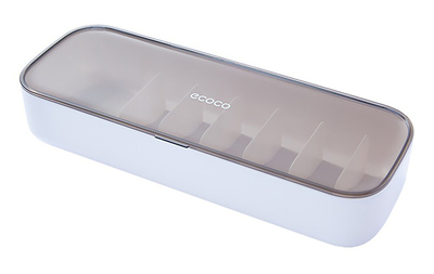 ECOCO κουτί οργάνωσης καλωδίων E2206 με ταινία τύπου velcro, λευκό