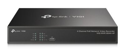 TP-LINK NVR καταγραφικό VIGI NVR1004H-4P, 8MP, 4 κανάλια PoE, Ver. 1.0