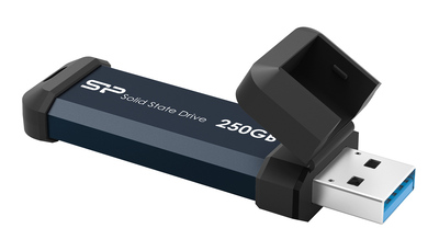 SILICON POWER εξωτερικός SSD MS60, 250GB, USB 3.2, 600-500MBps, μπλε