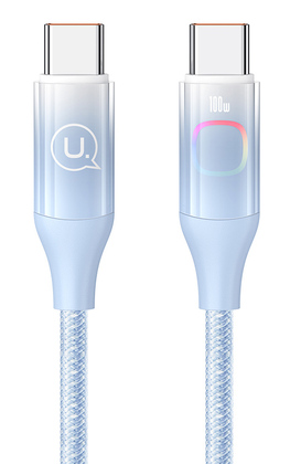 USAMS καλώδιο USB-C σε USB-C US-SJ640, 100W PD, 1.2m, μπλε