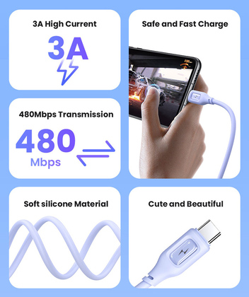 USAMS καλώδιο USB-C σε USB US-SJ619, 15W, 1m, μαύρο