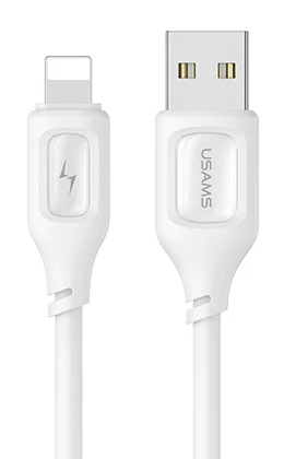 USAMS καλώδιο Lightning σε USB US-SJ618, 12W, 1m, λευκό
