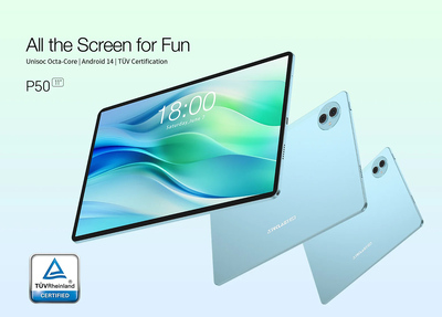 TECLAST tablet P50, 11", 6/128GB, 4G, Android 14, 8000mAh, μπλε