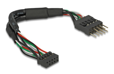 DELOCK καλώδιο USB 2.0 10-pin 2mm σε 2.54mm 41977, 480 Mbps, 12cm
