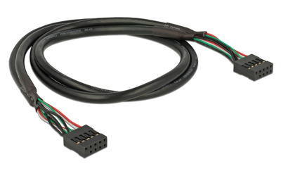 DELOCK καλώδιο USB 2.0 10-pin 2.54mm 82437, 480 Mbps, 50cm