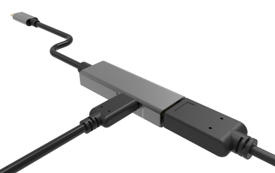 POWERTECH αντάπτορας USB-C σε DisplayPort PTH-054, 65W PD, 4K, γκρι