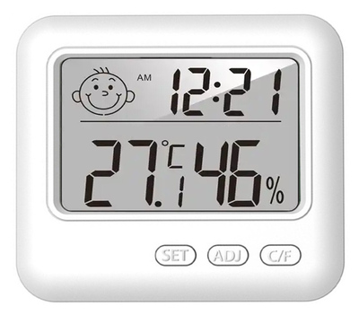 Ψηφιακό θερμόμετρο & υγρασιόμετρο AG780, λευκό