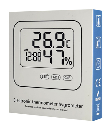 Ψηφιακό θερμόμετρο & υγρασιόμετρο AG780, λευκό