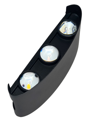 POWERTECH LED φωτιστικό τοίχου HLL-0161, 6W, 4000K, 480lm, IP65, μαύρο