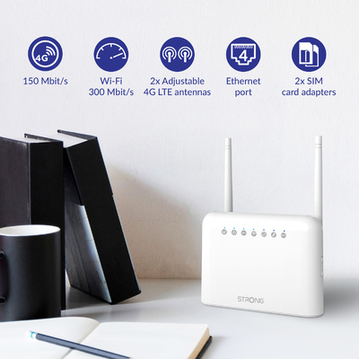 STRONG router 4GROUTER350, 4G LTE 150Mbps, WiFi 300Mbps, LAN 100Mbps