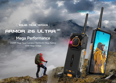 ULEFONE smartphone Armor 26 Ultra WT, 6.78" 12/512GB, 5G 15600mAh, μαύρο