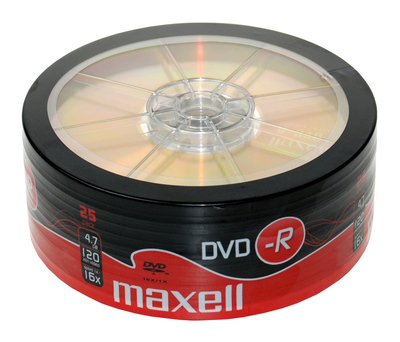 MAXELL DVD-R 4.7GB/120min, 16x speed, spindle pack 25τμχ