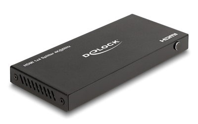 DELOCK HDMI splitter 18652 με downscaler πλήκτρο, 4 σε 1, 4K/60Hz, μαύρο