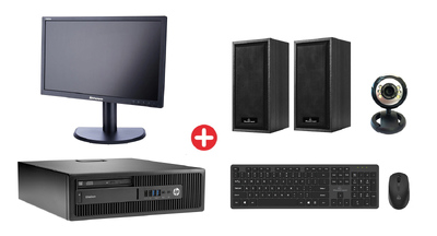 Bundle HP PC 600 G2 SFF, οθόνη 23", ποντίκι/πληκτρολόγιο, ηχεία, Web Cam, Win 10H