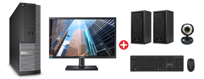 Bundle DELL PC 3020 SFF, οθόνη 23.6", ποντίκι/πληκτρολόγιο, ηχεία, web cam, Win 10H