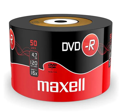 MAXELL DVD-R 4.7GB/120min, 16x speed, spindle pack 50τμχ