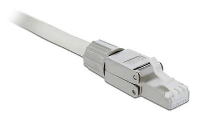 DELOCK βύσμα RJ45 CAT 6A STP 86477, tool-free, ασημί