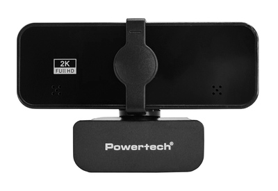 POWERTECH web camera PT-1291, 5MP, 2K Quad HD, αυτόματη εστίαση, 1.5m, μαύρη