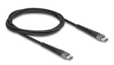 DELOCK καλώδιο USB-C 81124, 60W, 480Mbps, 1m, μαύρο