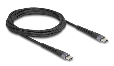 DELOCK καλώδιο USB-C 81125, 60W, 480Mbps, 2m, μαύρο