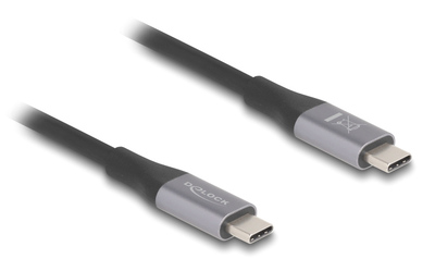 DELOCK καλώδιο USB-C 81191, 240W, 40 Gbps, 8K, 1m, E-Marker, μαύρο