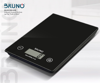 BRUNO BRN-0208 Ψηφιακή Ζυγαριά Κουζίνας 1gr/5kg Scale in Black