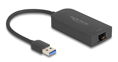 DELOCK αντάπτορας δικτύου 66045, USB, 2.5Gbps Ethernet, μαύρος