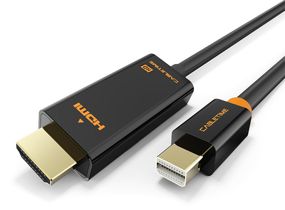 CABLETIME καλώδιο mini DisplayPort σε HDMI CT-AV588-03G, 1080p/60Hz, 1.8m, μαύρο